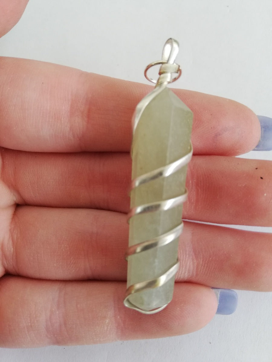 Green Ave - Wire Wrapped DT Point Pendant Green Ave - Wire Wrapped DT Point Pendant